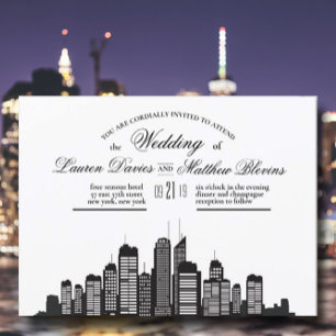 new york city wedding invitation