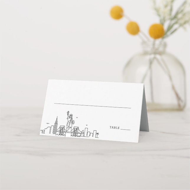 New York City Wedding | Place Table Name Cards  (Front)