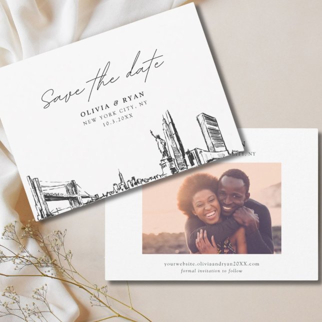 New York City Wedding Save the Date Modern Invitation (New York City Wedding Save the Date Modern Invitation
)