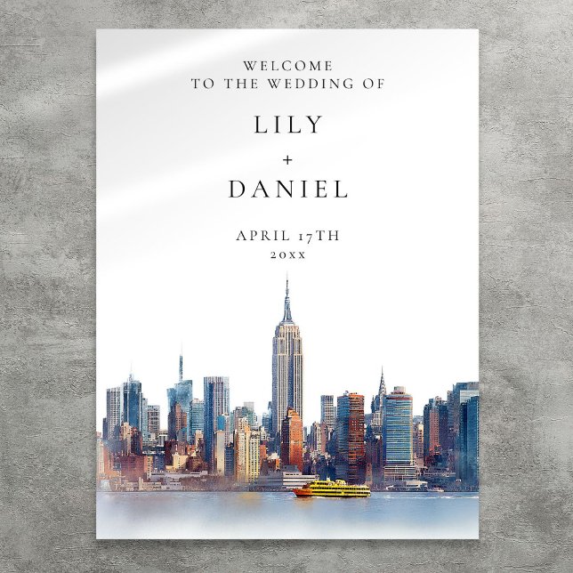 New York City Wedding Welcome Sign (New York City Wedding Welcome Sign)