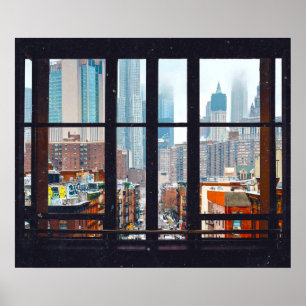New York City Window Poster