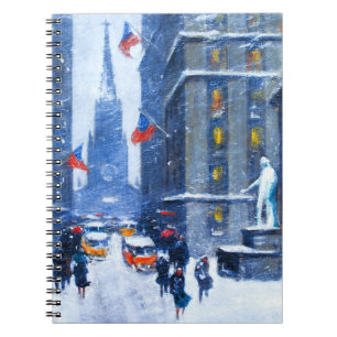 New York City. Winter. Fine Art Christmas Gift  Notebook