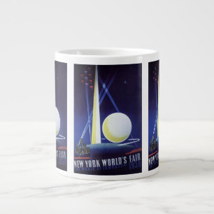 New York City World's Fair in 1939, Vintage Travel Large Coffee Mug