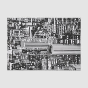 New York Cityscape in Black and White Tissue Paper