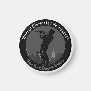 New York Clarinet Player Magnet