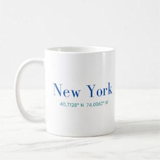 New York Classic Mug with GPS Coordinates