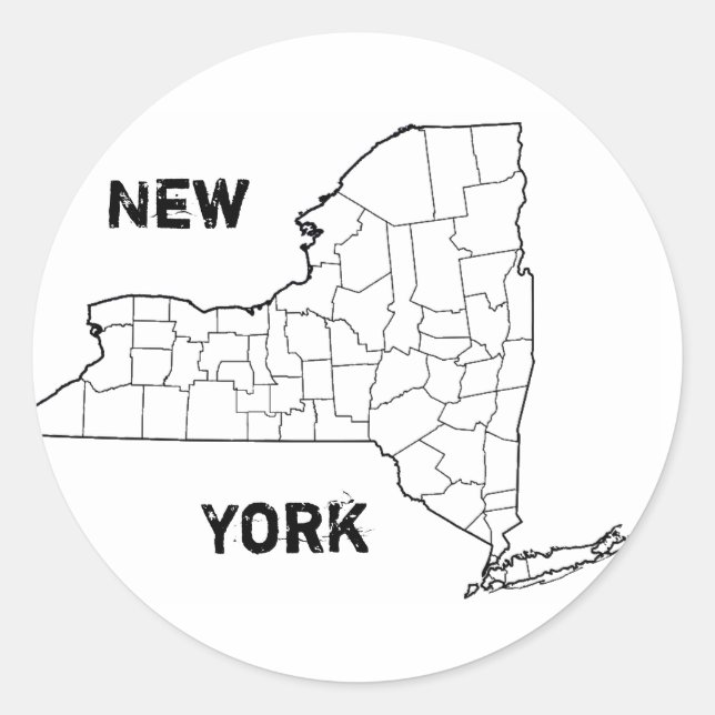 New York Classic Round Sticker (Front)