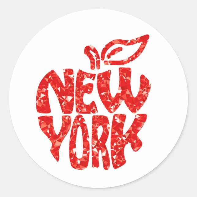 NEW YORK CLASSIC ROUND STICKER (Front)
