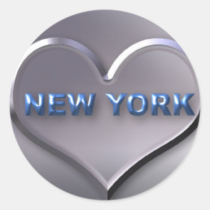 New York Classic Round Sticker