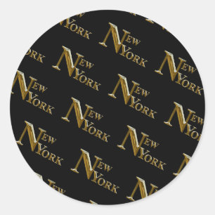 NEW YORK CLASSIC ROUND STICKER