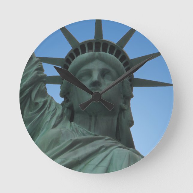 New York  Clock Statue of Liberty Wall Clock (Front)