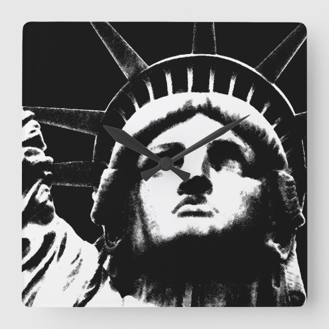 New York  Clock Statue of Liberty Wall Clock (Front)