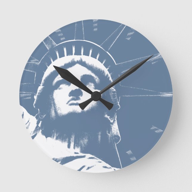 New York  Clock Statue of Liberty Wall Clock (Front)