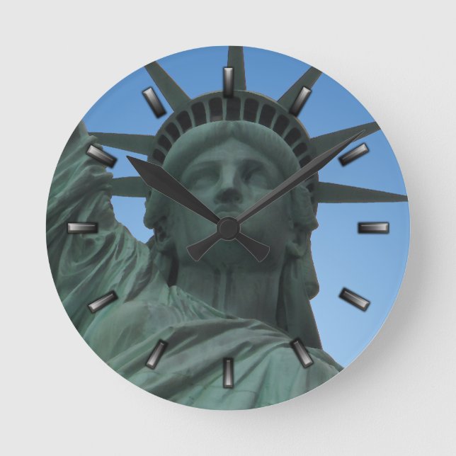 New York  Clock Statue of Liberty Wall Clock (Front)