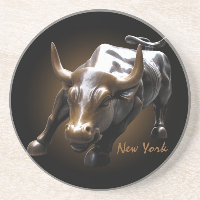 New York Coaster NY Landmark Bull Souvenir Coaster (Front)