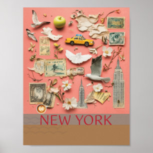 New York Collage Poster