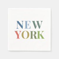 New York Colourful Text