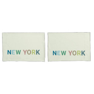 New York Colourful Text       Pillowcase