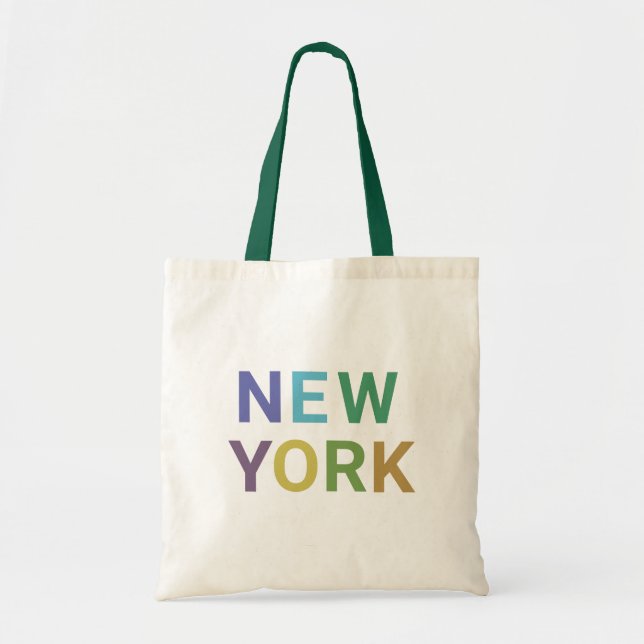 New York Colourful Text       Tote Bag (Front)