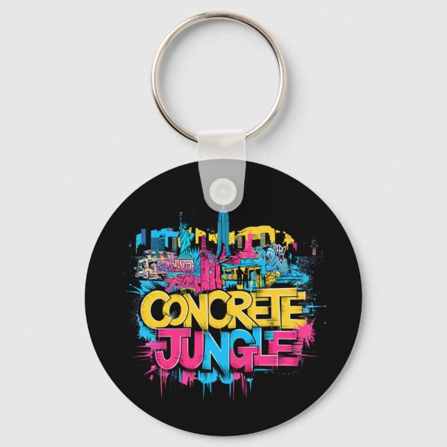New York Concrete Jungle  Key Ring (Front)