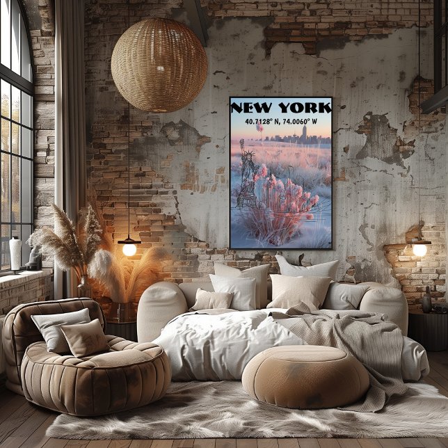 New York: Contemporary Line Art, coordinates. Poster (Creator Uploaded)