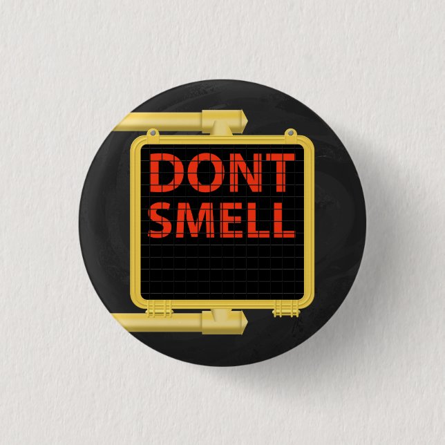 New York Crosswalk Sign Smell 3 Cm Round Badge (Front)