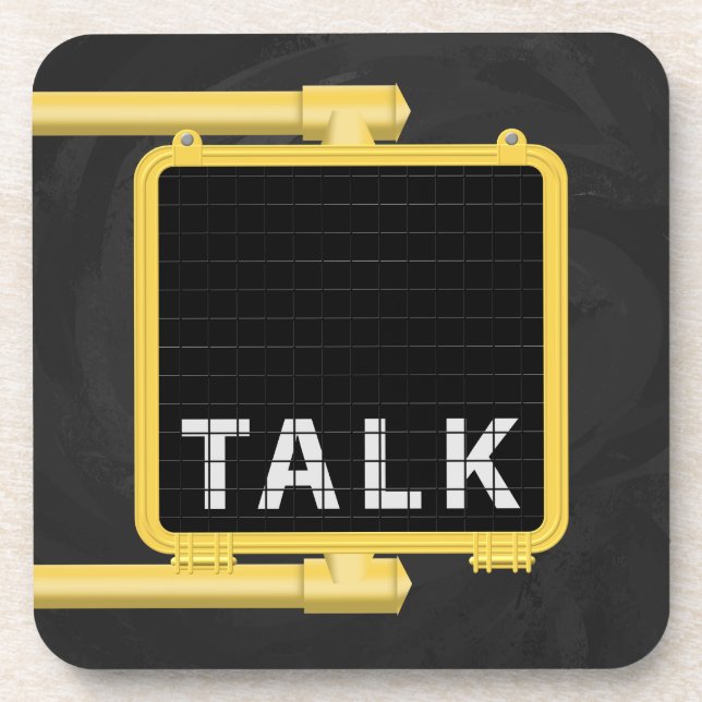 New York Crosswalk Sign Talk Coaster (Front)