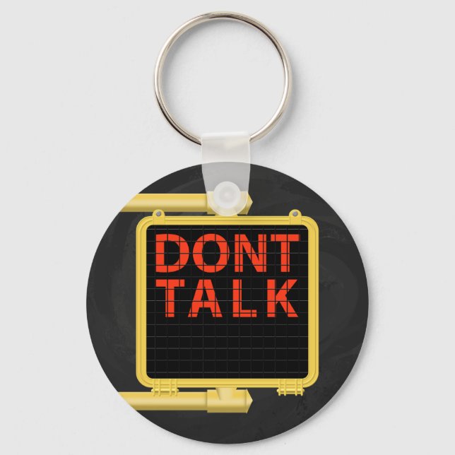 New York Crosswalk Sign Talk Key Ring (Front)
