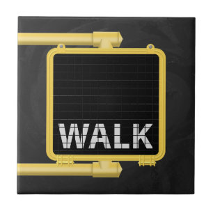 New York Crosswalk Sign Walk Ceramic Tile