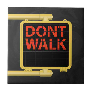 New York Crosswalk Sign Walk Ceramic Tile