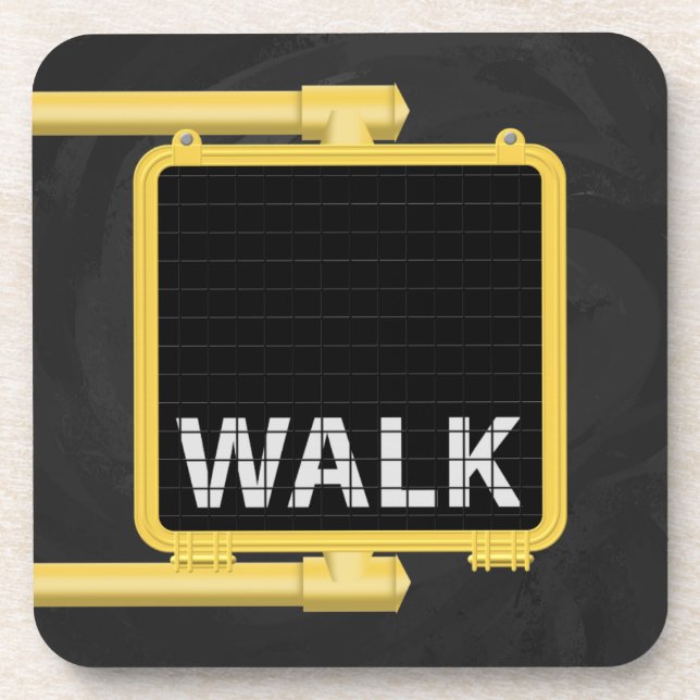 New York Crosswalk Sign Walk Coaster (Front)
