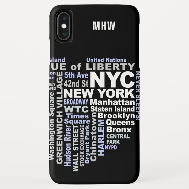 New York custom monogram phone cases (Back)