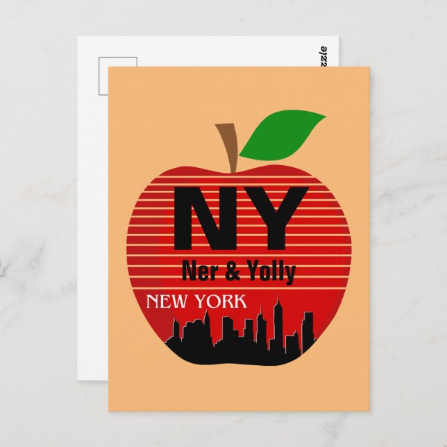New York Custom Names The Big Apple Postcard (Front/Back)
