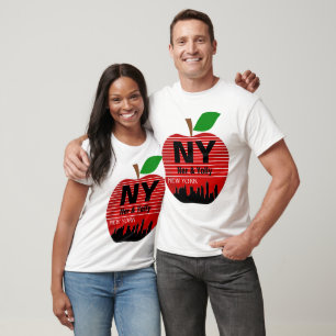 New York Custom Names The Big Apple T-Shirt