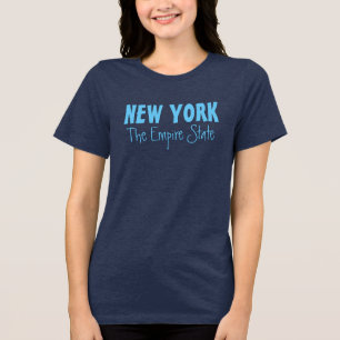 NEW YORK custom text clothing Tri-Blend Shirt