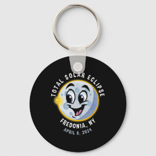 New York Cute Solar Eclipse April 8 2024 Moon Kids Key Ring
