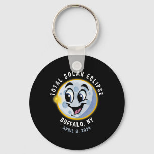 New York Cute Solar Eclipse April 8 2024 Moon Kids Key Ring