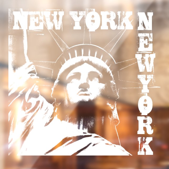 New York Decal Statue of Liberty Window Cling  (Sheet 2)