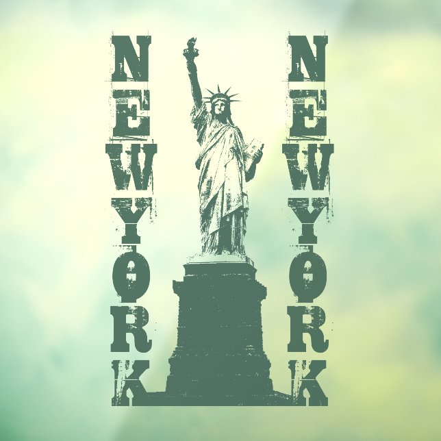 New York Decal Statue of Liberty Window Cling  (Sheet 3)