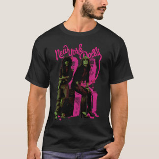 New York Dolls Duo Neon Glam Punk Retro Design T-Shirt