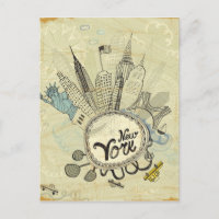 New York Doodle Poster