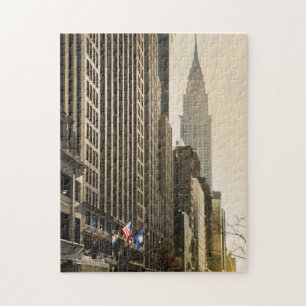 New York, E 42 St and Chrysler Building Jigsaw Puzzle