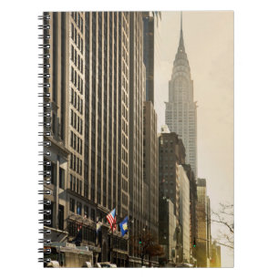 New York, E 42 St and Chrysler Building Notebook
