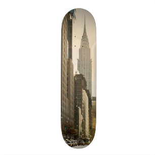 New York, E 42 St and Chrysler Building Skateboard