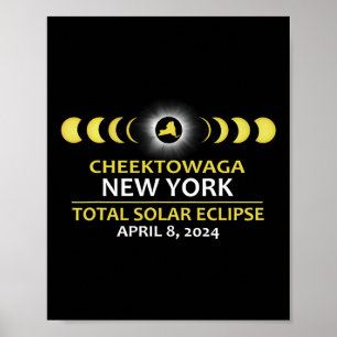 New York Eclipse 2024 Total Solar Eclipse  Poster