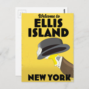 New York Ellis Island Postcard