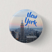 New York Empire State Building Button