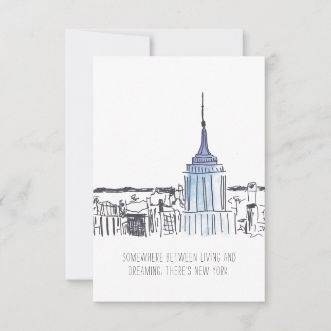New York Empire State Building Note Card (Front)
