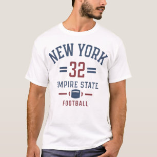 New York Empire State Football Graphic T-Shirt