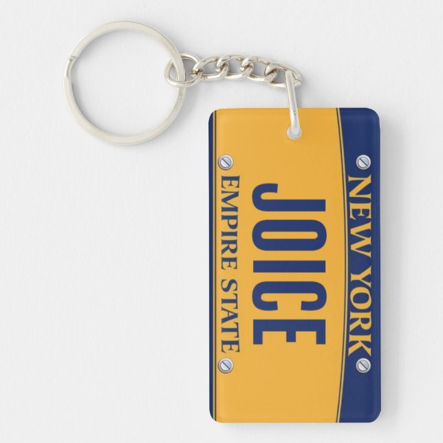 New York Empire State License Plate Art Custom Key Ring (Front)